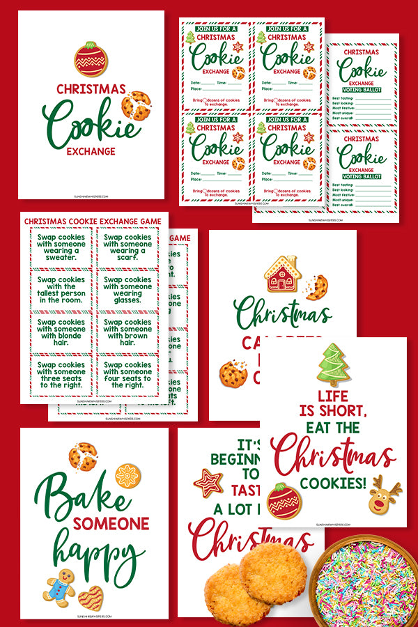 christmas-cookie-exchange-party-printable-pack-sunshine-whispers for Free Printable Christmas Cookie Game Christmas Cookie Exchange Party Printable Pack – Sunshine Whispers for Free Printable Christmas Cookie Game