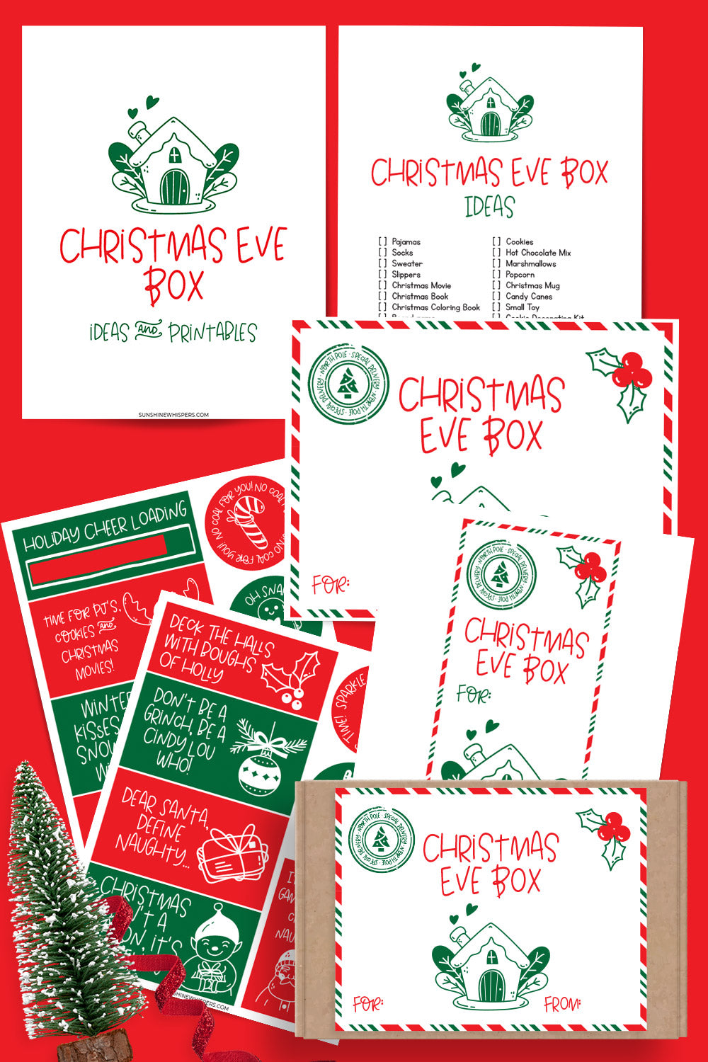 Christmas Eve Box Ideas and Gift Wrapping Printable Pack