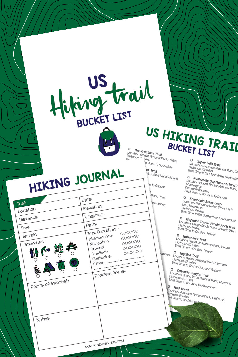 US Hiking Trail Bucket List and Tracker