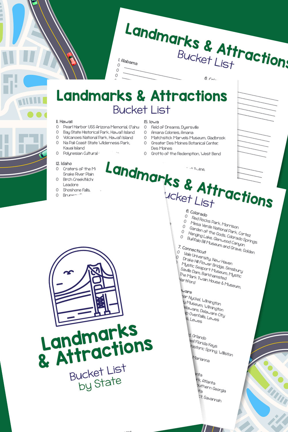 Landmarks and Attractions Check List and Bucket List
