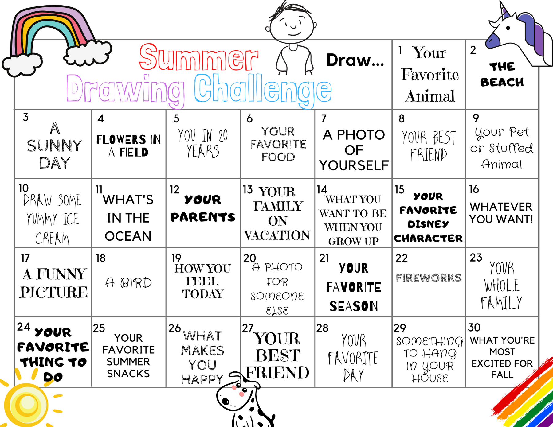 DIY Summer Camp at Home Printable Planner and Activity Bundle ...
