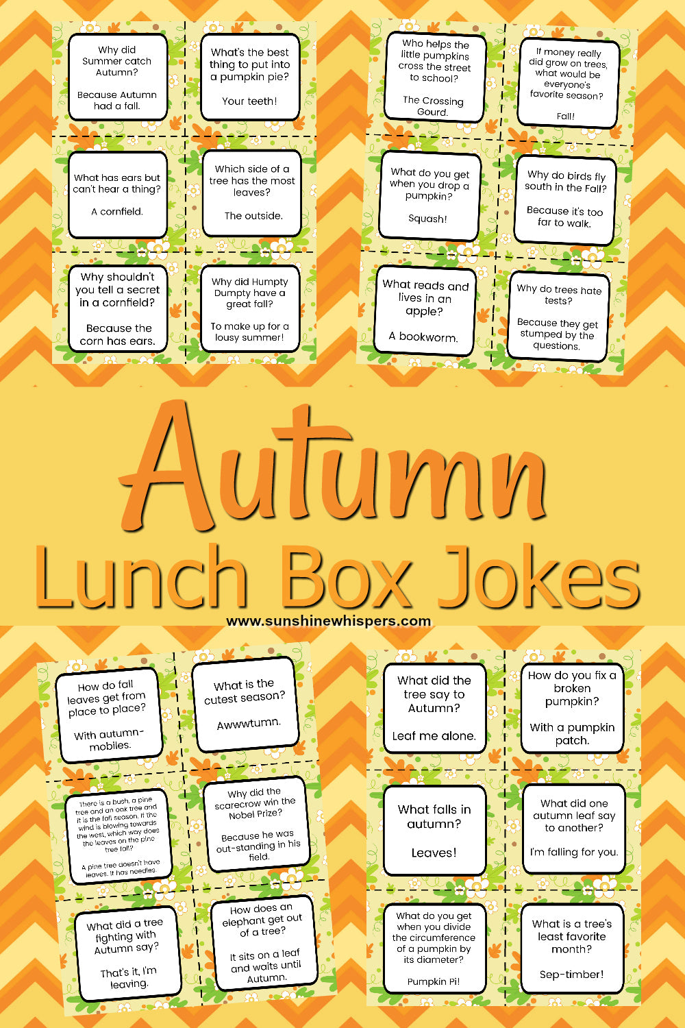 Autumn Lunch Box Jokes