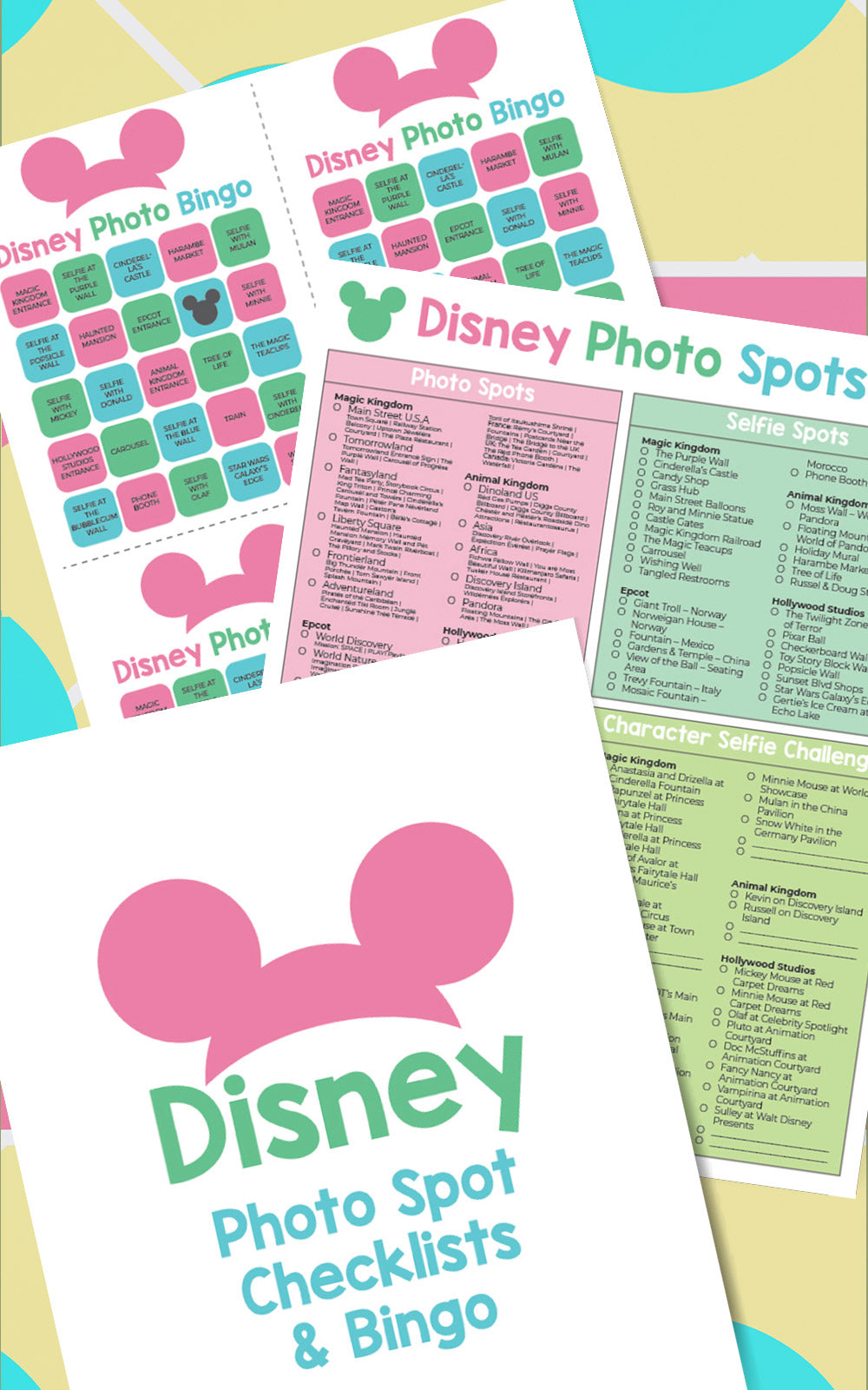 Disney Photo Spots Checklist and BINGO!