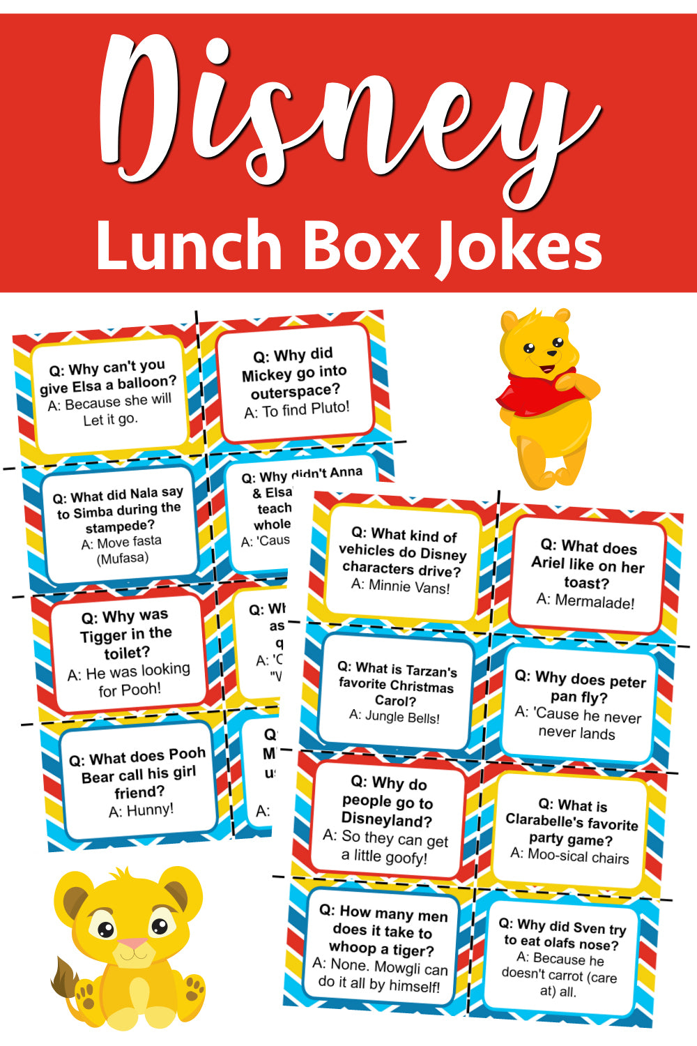 Disney-Themed Lunch Box Jokes!