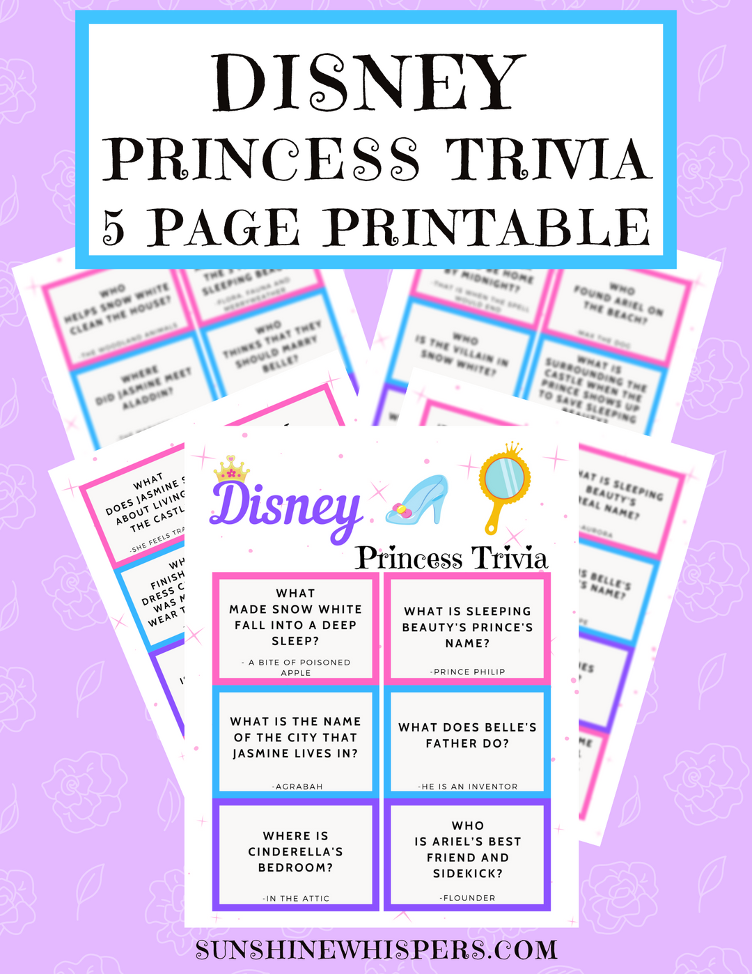 Princess Trivia Disney Trivia Game – Sunshine Whispers