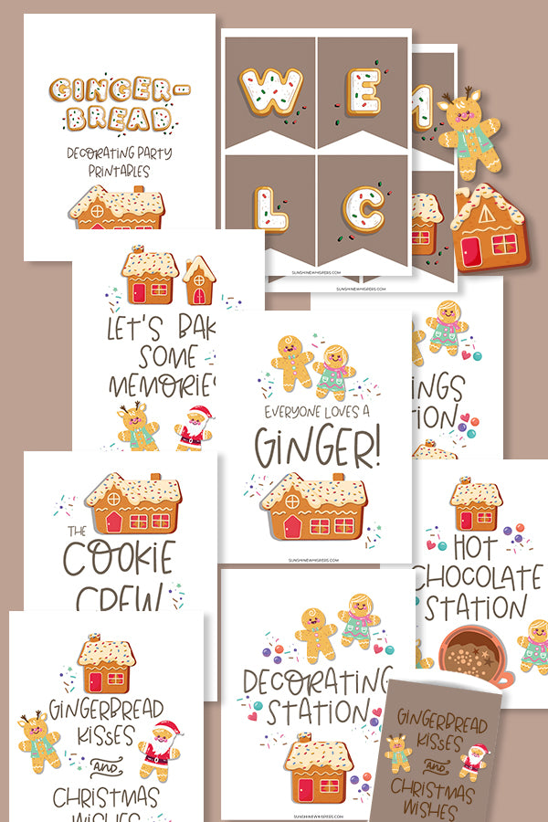 Gingerbread Decorating Party Printable Pack