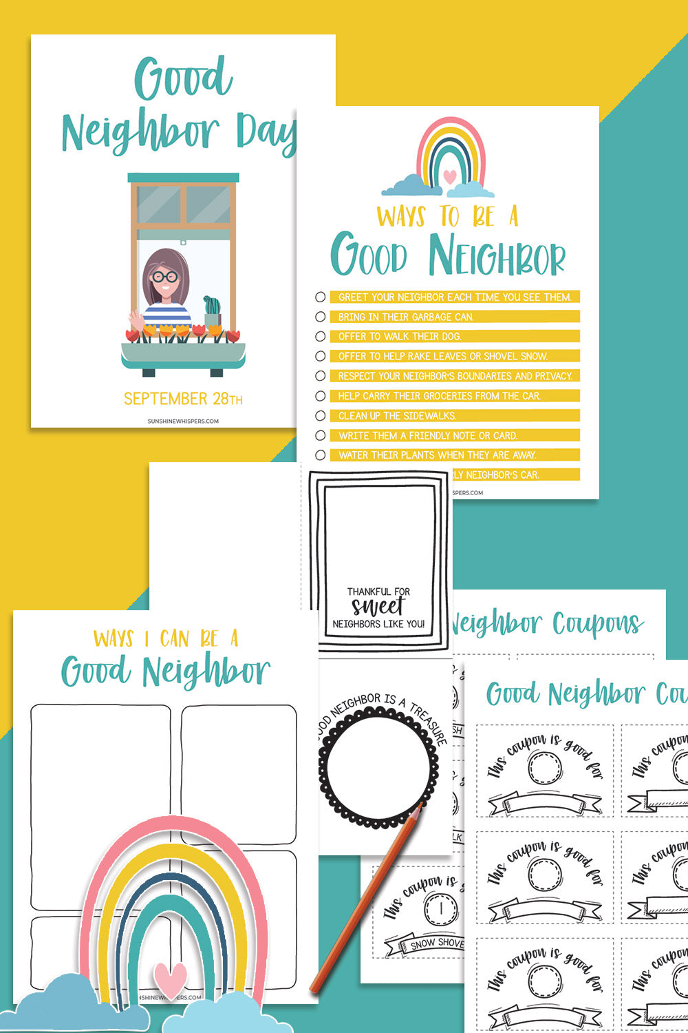Good Neighbor Day Printable Pack – Sunshine Whispers Good Neighbor Day Printable Pack – Sunshine Whispers