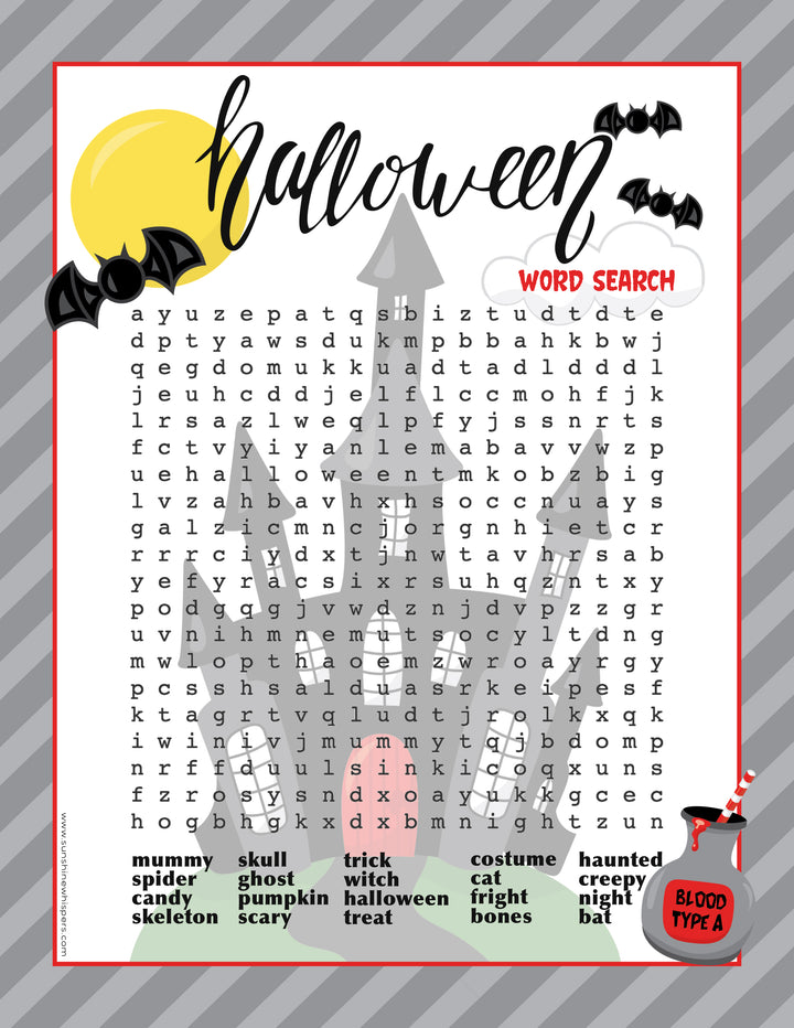 Spooky Fun Halloween Activities Printable Bundle