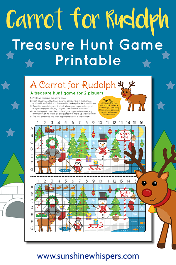 Carrot for Rudolph Treasure Hunt Game Printable