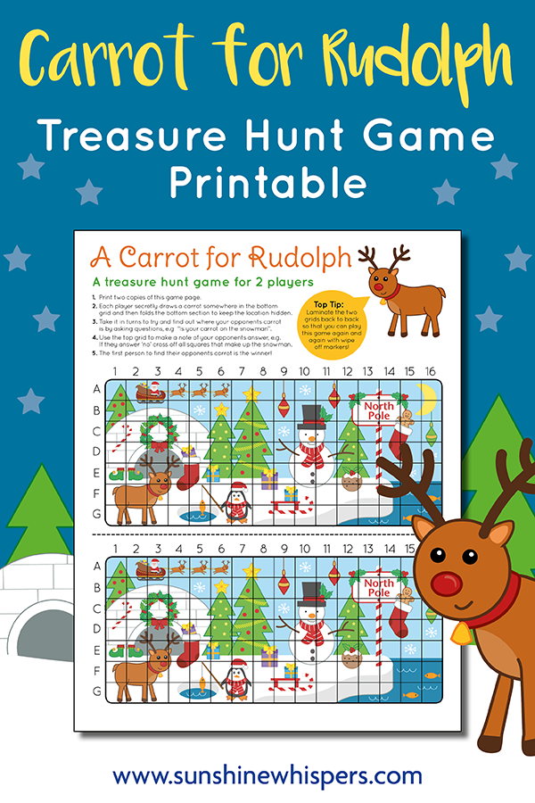 Carrot for Rudolph Treasure Hunt Game Printable – Sunshine Whispers