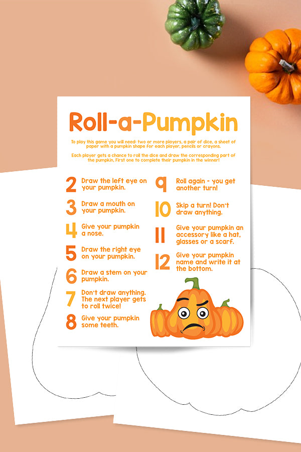 Roll a Pumpkin Printable Game Sunshine Whispers roll-a-pumpkin-printable-game-sunshine-whispers