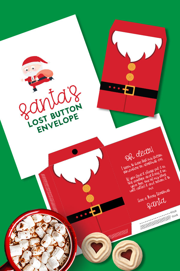 Santa's Lost Button Envelope Activity