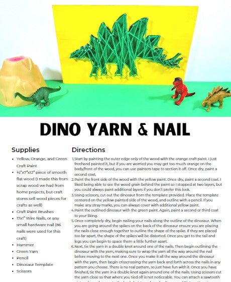 Dinosaurs and Monsters Craft and Activity E-Book