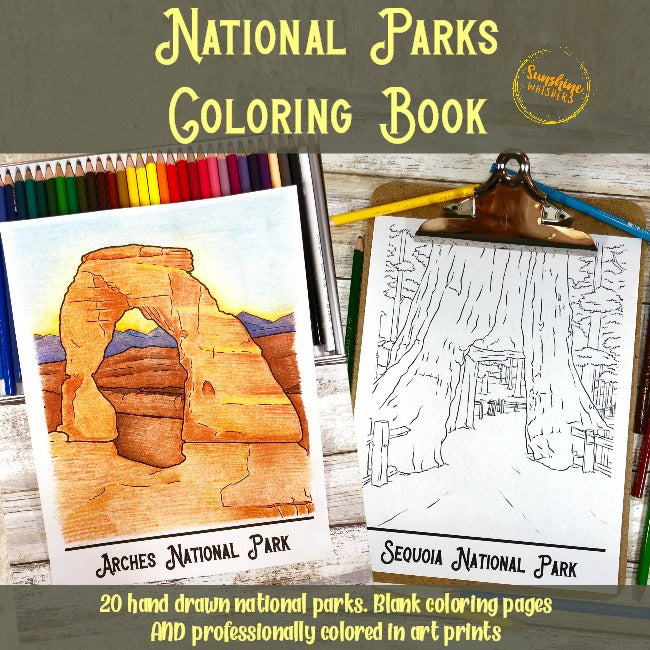National Parks Coloring Book and Fine Art Prints