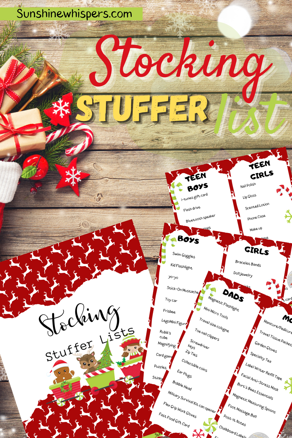 Stocking Stuffer Lists