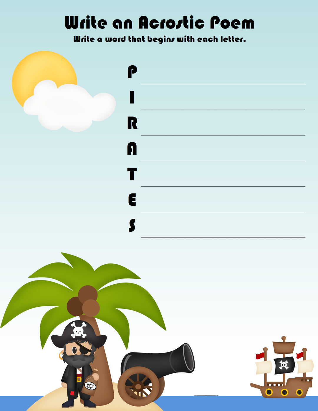 Pirate Activity Printable Pack Sunshine Whispers