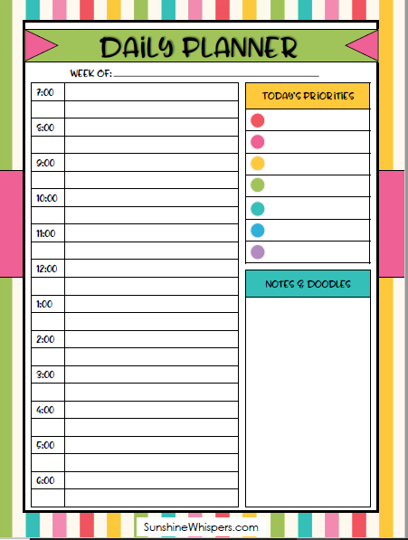 Printable Student Planner for 2020-2021 School Year