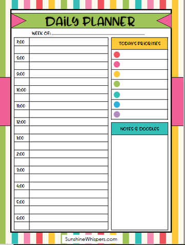 Printable Student Planner for 2020-2021 School Year – Sunshine Whispers